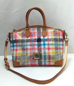 Dooney & Bourke Multicolor Patent Leather Double Handles Satchel Bag